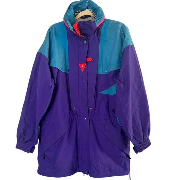 Helly Hansen VTG Equipe Ski Jacket Women's Large Color Block Gorpcore MINOR FLAW - Picture 1 of 10